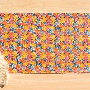 Bee wrap baguette (XL) - Fleurs multicolores - L'abeille qui emballe