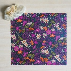 bee wrap taille Medium - Fleurs - L'abeille qui emballe