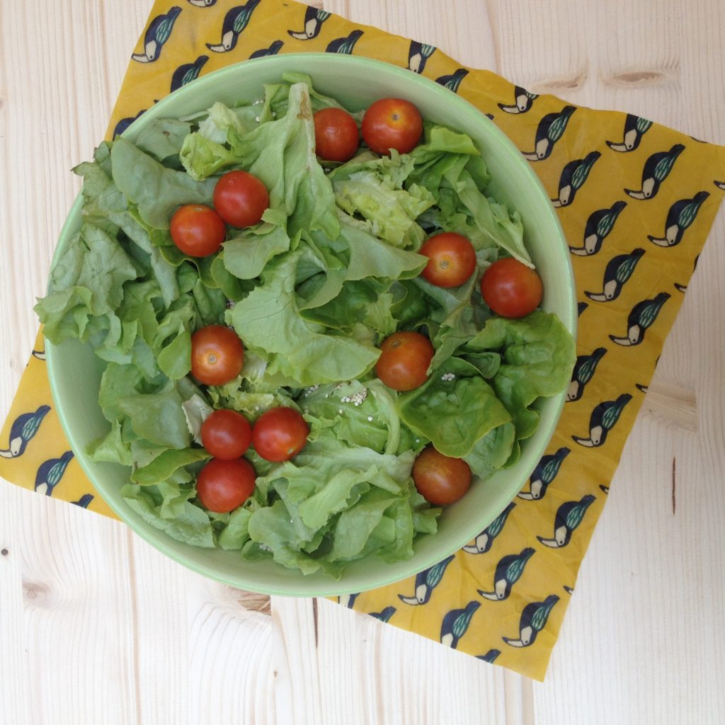The large wrap is ideal for a salad bowl!