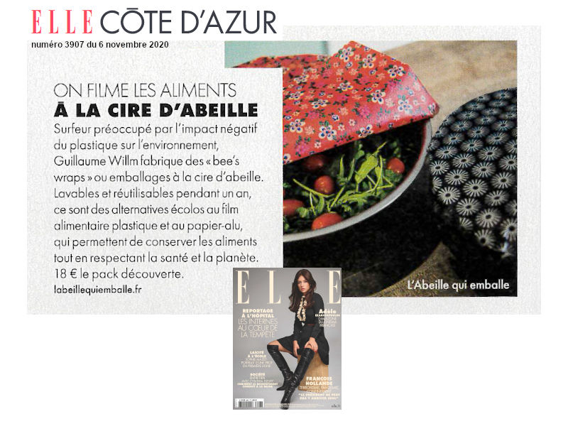 On filme les aliments à la cire d'abeille - dans ELLE Côte d'Azur